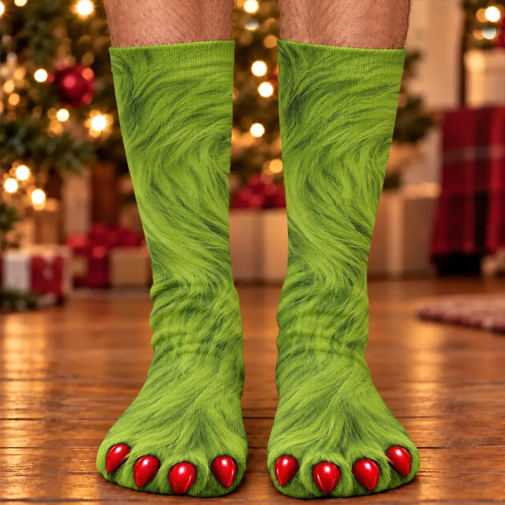 Christmas, Gift For Men, Gift For Yourself, Gifts For Him, Humorous, Icon - Funny Christmas Gag Gift For Friends Siblings Family - Personalized Christmas Character Feet Socks