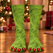 Christmas, Gift For Men, Gift For Yourself, Gifts For Him, Humorous, Icon - Funny Christmas Gag Gift For Friends Siblings Family - Personalized Christmas Character Feet Socks