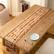 Custom Text,Gift For Grandma,Gifts For Her,Happy,Indoor Decor,Thanksgiving - Thanksgiving Table Decor For Family Gathering - Personalized Fall Foliage Family Names Table Runner