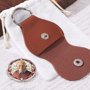 Art Design,Custom Photo,Family,Memorial,Memorial Loved One,Photo - Stained Glass,Sympathetic,Top Market - Memorial Sympathy Gift For Lost Of Loved One - Personalized Custom Photo I Will Carry You With Me Until I See You Again Leather Pocket Hug