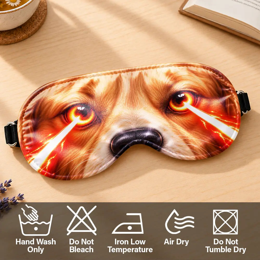 Christmas,Humorous,Icon,Pet Lovers,Travel - Travel Gift For Dog Lovers, Cat Lovers - Personalized Cartoon Dog And Cat Face Expression Funny Sleep Mask