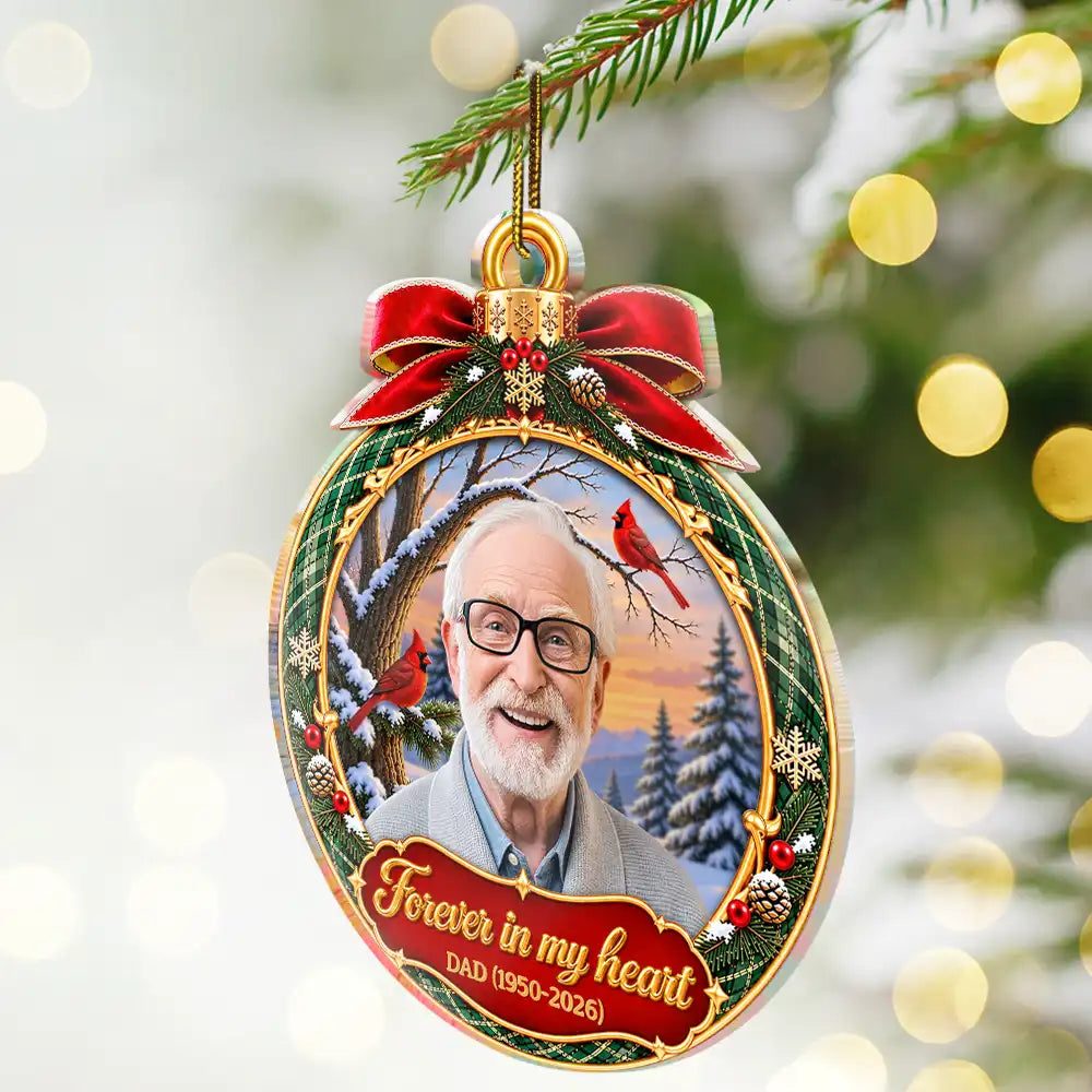 Christmas, Custom Photo, Family, Memorial, Memorial Loved One, Remove BG Photo, Sympathetic - Christmas Memorial Sympathy Gifts For Loss Of Dad, Mom - Personalized Custom Photo I'm Always With You Acrylic Ornament
