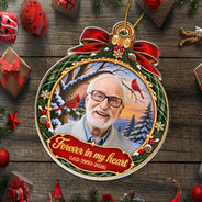 Christmas, Custom Photo, Family, Memorial, Memorial Loved One, Remove BG Photo, Sympathetic - Christmas Memorial Sympathy Gifts For Loss Of Dad, Mom - Personalized Custom Photo I'm Always With You Acrylic Ornament