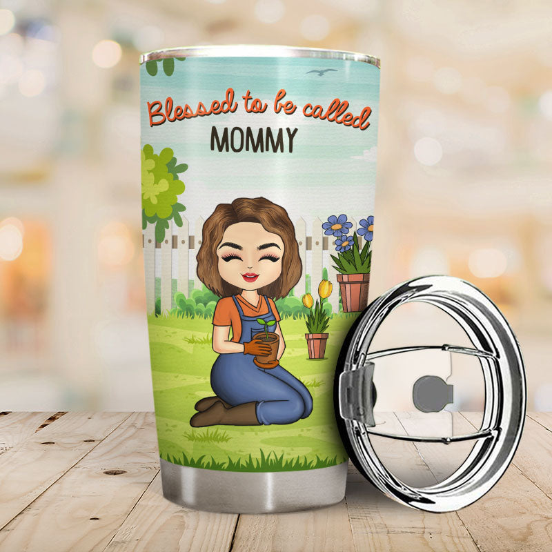Loved By My Little Bugs Gardening Lady - Gift For Women - Personalized Custom Tumbler