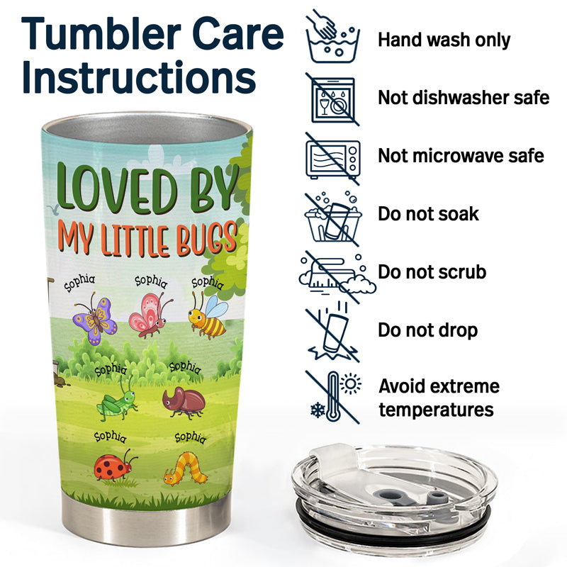 Loved By My Little Bugs Gardening Lady - Gift For Women - Personalized Custom Tumbler