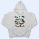 You & Me And The Dogs Husband Wife Couple - Camping Gift - Personalized Custom T Shirt