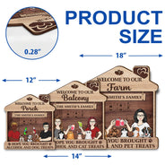 Family Couple Backyard Patio Hope You Brought Alcohol And Dog Cat Treats - Outdoor Gift For Pet Lovers - Personalized Custom Shaped Wood Sign