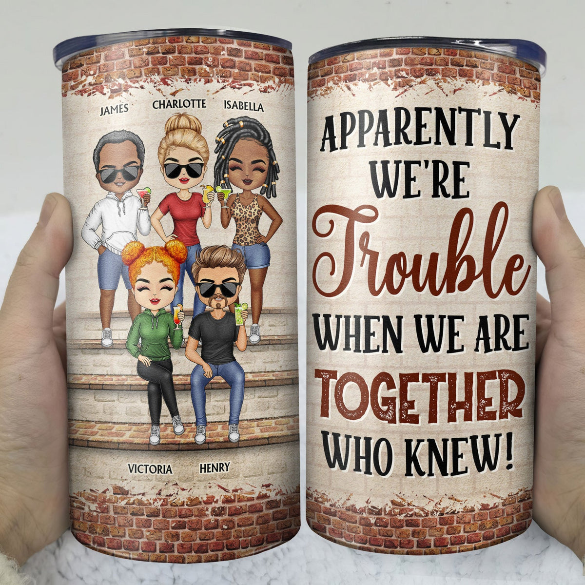 We're Not Sugar And Spice And Everything Nice We're Sage And Hood Best Friends - Bestie BFF Gift - Personalized Custom 4 In 1 Can Cooler Tumbler