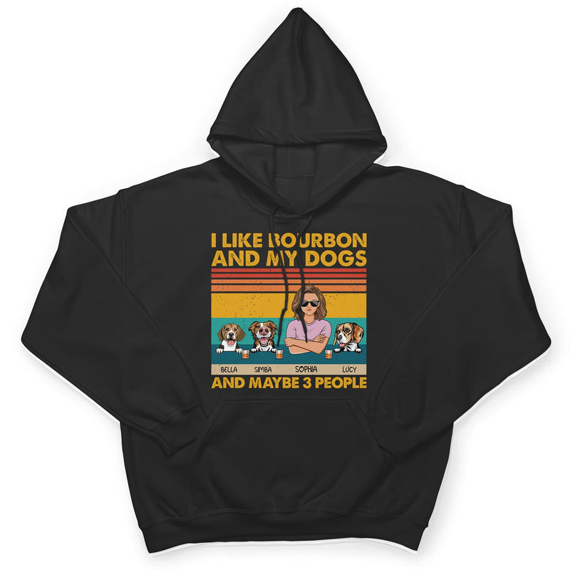 I Like Beer, Wine And My Dogs And Maybe 3 People - Birthday, Funny Gift For Woman, Man, Dog Mom, Dog Dad - Personalized T Shirt