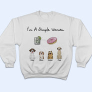 I'm A Simple Woman Funny Cartoon Dog - Gift For Dog Lovers - Personalized T Shirt