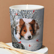 Custom Photo Continue To Light Up The World - Memorial Gift For Family, Friends, Siblings - Personalized Scented Candle With Wooden Lid