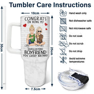 Congrats On Being My Husband And Wife - Gift For Couples - Personalized 40oz Tumbler With Straw