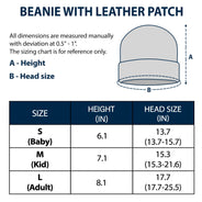 Daddy Papa - Gift For Father, Grandpa - Personalized Beanie With Leather Patch
