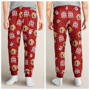 Pet Lovers - Custom Photo Christmas Gift Best Dog Cat Dad Mom Ever - Personalized Pajama Pants