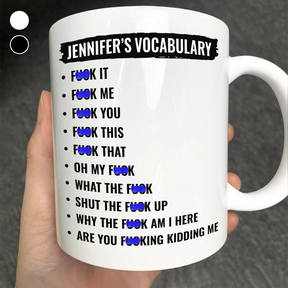 Funny Vocabulary At Work For Colleague And Bestie - Personalized Mug