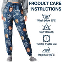 Gift For Father, Gift For Grandpa - Custom Photo Papa's Official Sleep Pants - Personalized Pajama Pants