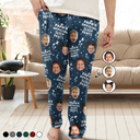 Gift For Father, Gift For Grandpa - Custom Photo Papa's Official Sleep Pants - Personalized Pajama Pants