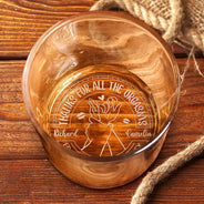 Gift For Couples, Gift For Husband, Gift For Boyfriend - Couple Thanks For All The Orgasms Husband Wife - Personalized Engraved Whiskey Glass