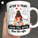 Gift For Couples,Gift For Husband,Gift For Wife,Funny - Hot Couple After Years Hotter Than This Coffee - Personalized Mug