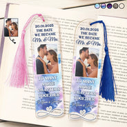 Reading, Couple's Hobby, Gift For Couples - Custom Photo Couple To Many More Chapters Together - Personalized Acrylic Bookmark