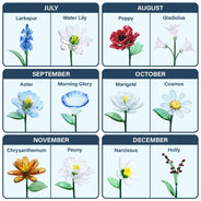 Gift For Sisters,Gift For Sibling,Happy - Sisters Are Different Flowers From The Same Garden - Personalized Glass Birth Month Flower