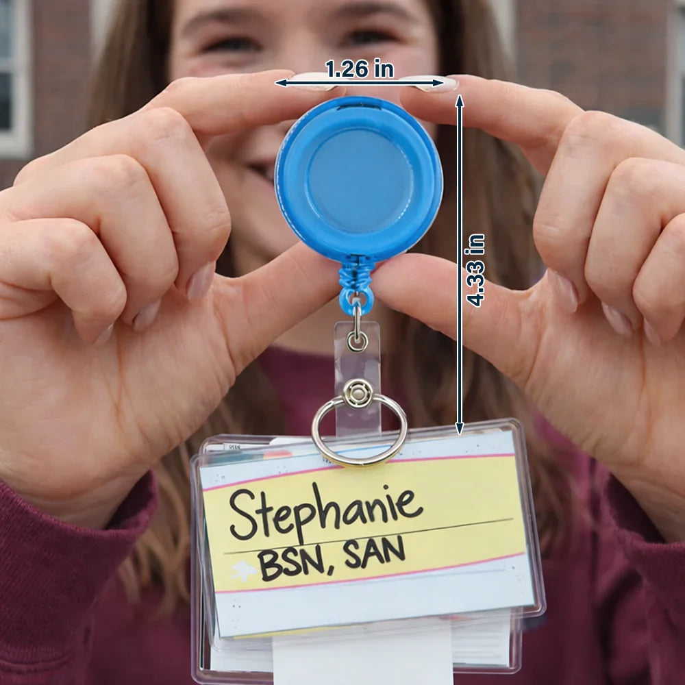Nurse,Gift For Women,Gift For Men,Happy,Gift For Yourself- 3D Effect Nurse Name - Personalized Badge Reel