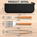 Gift For Father,Gift For Grandpa,Grandpa's Hobby,Dad's Hobby,Grilling,Non-Eng,Icon,Proud - Best Flippin Dad Ever - Personalized BBQ Tool Set With Storage Bag