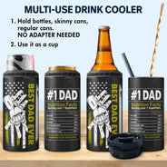 Best Dad Ever Hand Pump - Gift For Dad, Grandpa - Personalized Custom 4 In 1 Can Cooler Tumbler
