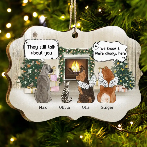 They Still Talk About You Memorial - Personalized Medallion Wooden Ornament