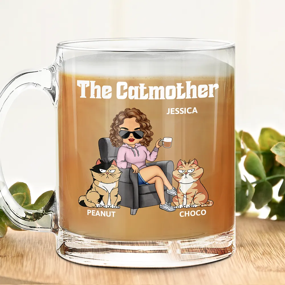 The Cat Mother - Personalized Glass Mug