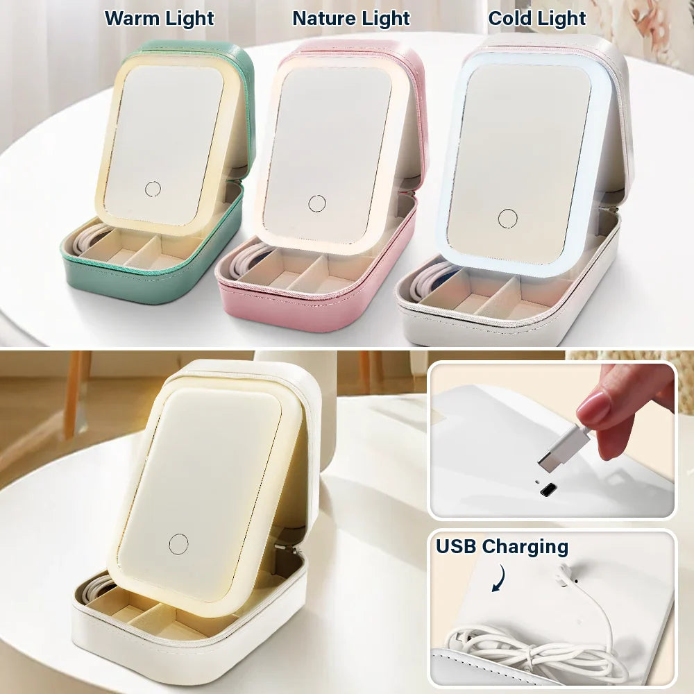 May You Always See The Reflection - Personalized Makeup Box With LED Mirror