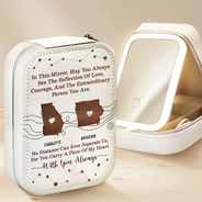 Gift For Bestie, Gift For Sisters - May You Always See The Reflection - Personalized Makeup Box With LED Mirror