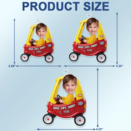 Gift For Father,Gift For Grandpa,Photo,Icon,Adorable - Custom Photo Drive Safe Dad Papa 3D Effect Funny Car - Personalized Acrylic Car Hanger