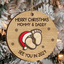 Baby Expecting See You In 2027 - Personalized 2-Layered Wooden Ornament