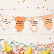 Gift For Mother, New Mom, New Baby, Adorable, Icon, Custom Text - Baby Bodysuit Boy Girl For Baby Shower, Gender Reveal - Personalized Garland Banner