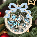 Adorable,New Mom,Christmas,Gift For Mother,Icon - Baby First Christmas Coquette - Personalized 3-Layered Acrylic Shaker Ornament
