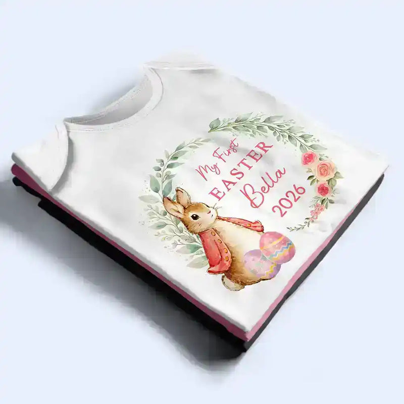 Baby First Easter With Bunny - Personalized Baby Onesie