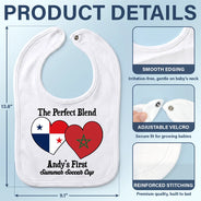 Gift For Mother, New Mom, Proud, Summer Soccer Games, Icon - Baby First Soccer Cup Duo Country Flags - Personalized Baby Bib