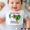 Gift For Mother, New Mom, Proud, Summer Soccer Games, Icon - Baby First Soccer Cup Duo Country Flags - Personalized Baby Bib