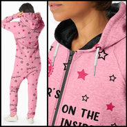 Pregnant Mom, Happy, Expecting Dad - Baby First Year On The Inside With Mom - Personalized Overall Onesie Hooded Jumpsuit