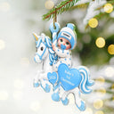 Adorable,New Mom,Christmas,Gift For Mother,Icon - Baby On Carousel House First Christmas - Personalized Custom Shaped Acrylic Ornament