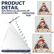Adorable,Independence Day,Parents,America 250th,Christmas,Icon - Baby's First Christmas 250 America Anniversary - Personalized Custom Shaped Acrylic Ornament