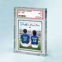 Gift For Father, Dad's Hobby, Sport Dad, Baseball, Happy, Family - Backside Baseball Family Card Style - Personalized Rectangle Shaped Acrylic Plaque