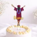 Graduation,Happy,Dad - Daughters (Adult),Gift For Daughter,Mom - Daughters (Adult),Dad - Sons,Gift For Son,Mom - Sons - Backside Woman Man Graduation - Personalized Acrylic Cake Topper