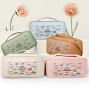 Gift For Yourself, Gift For Women, Happy - Bad Bi*ch Affirmation - Personalized Leather Makeup Bag