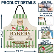 Gift For Yourself,Gift For Women,Happy,Baking ,Cooking - Baking Woman Made With Love - Personalized Apron