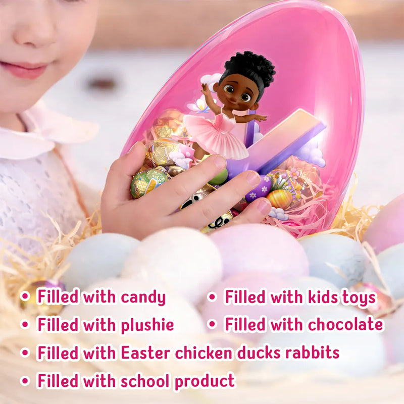 Easter,Happy,Gift For Kids,Parents - Ballerina Girl Alphabet - Personalized Fillable Egg