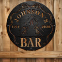 Funny,Gift For Couples,Patio,Gift For Husband,Gift For Wife,Gift For Boyfriend,Gift For Girlfriend - Bar Sign Funny - Personalized Cutout Metal Sign