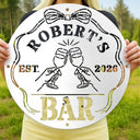 Funny,Gift For Couples,Patio,Gift For Husband,Gift For Wife,Gift For Boyfriend,Gift For Girlfriend - Bar Sign Funny - Personalized Cutout Metal Sign