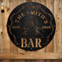 Funny,Gift For Couples,Patio,Gift For Husband,Gift For Wife,Gift For Boyfriend,Gift For Girlfriend - Bar Sign Funny - Personalized Cutout Metal Sign